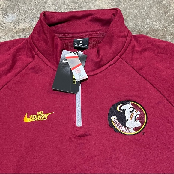 Florida State University Seminoles 1/4 Zip Fleece DJ8374-610 Athletic Active XL - Picture 2 of 6